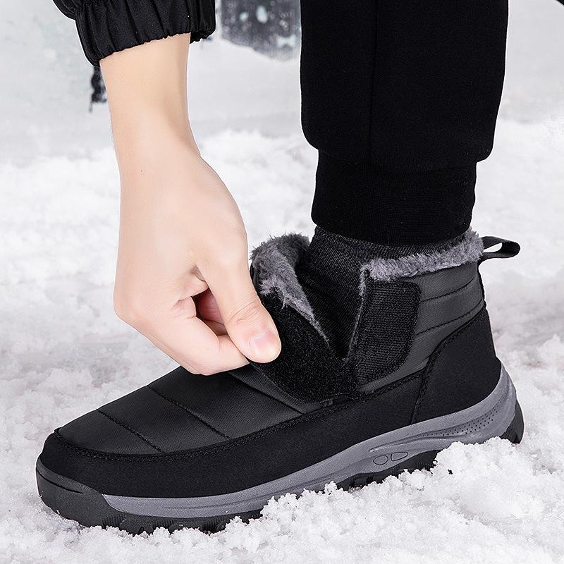 Cotton Shoes for Elderly Women Winter Warm Plus Cashmere Walking Sneakers for Elderly Mothers Non-slip Waterproof Snow Boots