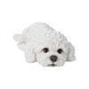 Ubia Prone Toy Poodle, Shiro, 19 X 10 X 5 Cm, Doll Figurine, Animal Ornament, Garden Decoration, Dog, H24125