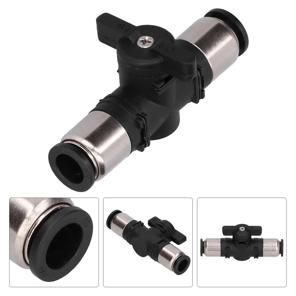 Pneumatic Valve Connector Manual Control Knob Switch Air Line Quick Connect Fittings 38in