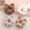 4pcs Autumn and Winter Ear Plush Large Intestine Hair Ring, Cute Hairy Fat Intestine Head Rope Leather Band Hair Ornament