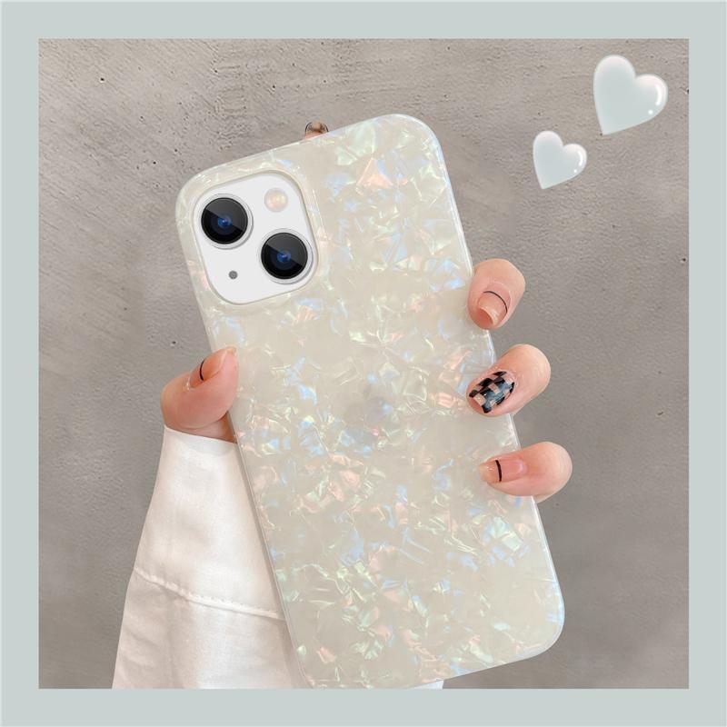 Dream Shell Glitter IMD Phone Case For iPhone 16 Plus 15 Pro Max 14 Pro 13 12 11 Shockproof Slim Hard Bumper Cover