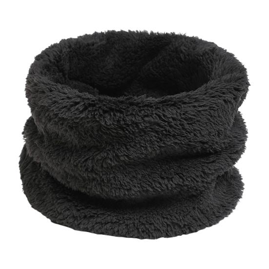 Women Scarf Solid Color Thickened Plush Soft Fabric Winter Scarf Outdoor Activities Cycling Windproof Cold Weather Scarf