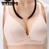 Breast Feeding Underwear Pregnant Women Early and Late Bra Postpartum Breast Feeding Anti Sagging Gathered Non Steel Ring Bra Breathable Cotton