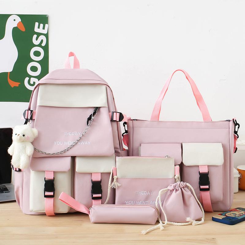 2023 New Schoolbag for Middle School Students Korean Edition Sen Series Backpack Versatile Trendy Cool Large Capacity Backpack