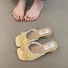 Мода 2025 Мода Женская обувь Открытый носок Женские тапочки Летняя уличная нарядная Новая элегантная удобная Самая продаваемая Высокие каблуки Zapatos