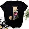 Summer Women's Fashionable Simple Floral Letter Printed Pure Cotton Short Sleeved Women's T-Shirts Women’s