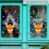 Cartoon Christmas Window Glass Stickers 2025 Christmas Decoration for Home Living Room Wall Decor 2025 Happy New Year Stickers