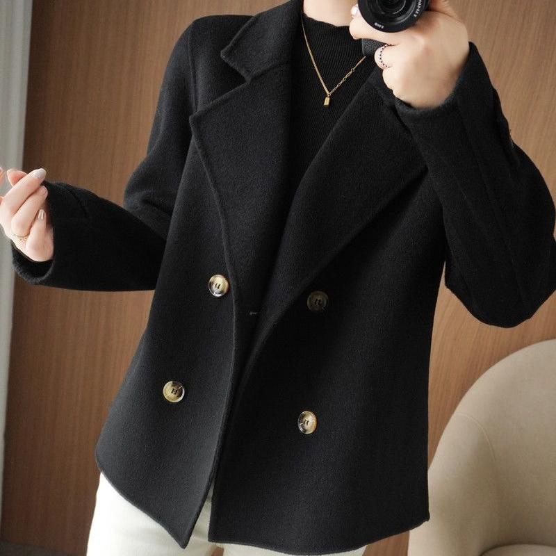Autumn and Winter Loose Cardigan Coat Short Suit Collar Jacket Temperament Fashion Women's Clothing
