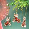 6Pcs Santa Acrylic Cartoon Pendant Snowman Christmas Tree Hanging Ornament  Home