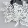White Mesh Hollowed-Out Sequin Embroidery Flower Cloth Sticker Sweater T-Shirt Clothing Decoration Accessories Lace Lace Accessories