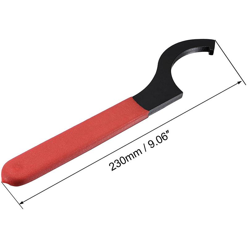 Hook Wrench Spanner For Lathe Clamping Nut N-Slip Handle Usage Black Oxidized
