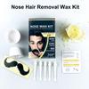 Nose Hair Removal Wax Kit Wax Beans Applicators Sticks Mustache Stickers Measuring Cup Paper Cups