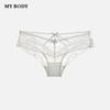 Mybody Women's Breathable Lace V-Waist Low-Rise Briefs