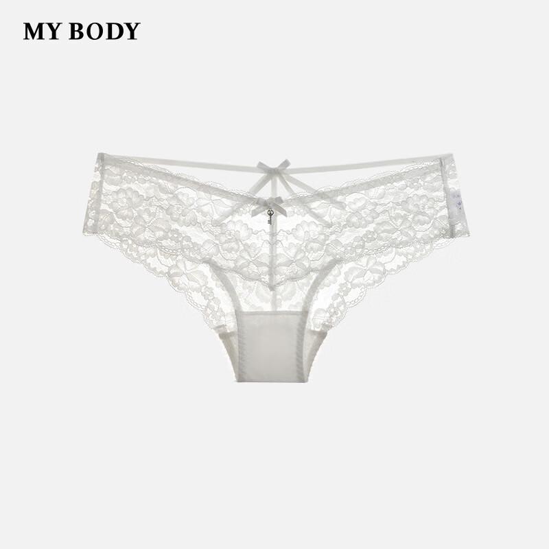 Mybody Women's Breathable Lace V-Waist Low-Rise Briefs