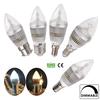 Dimmable E14 E27 B22 B15 LED Candle Light 3W Chandelier Light Bulb 220V Silver Lamps
