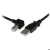 USB 2.0 Type A To USB Type B Left Angled M/M Cable - 3m - Black - STARTECH