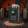 Yousheng Halloween Resin Book Sculpture Ghost Hunter Hand Statue Decorative Figurine Spooky Devil Eye Collectible Tabletop Ornament