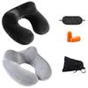 U-shaped Camelback Travel Pillow: Inflatable Neck Support for Airplane Journeys