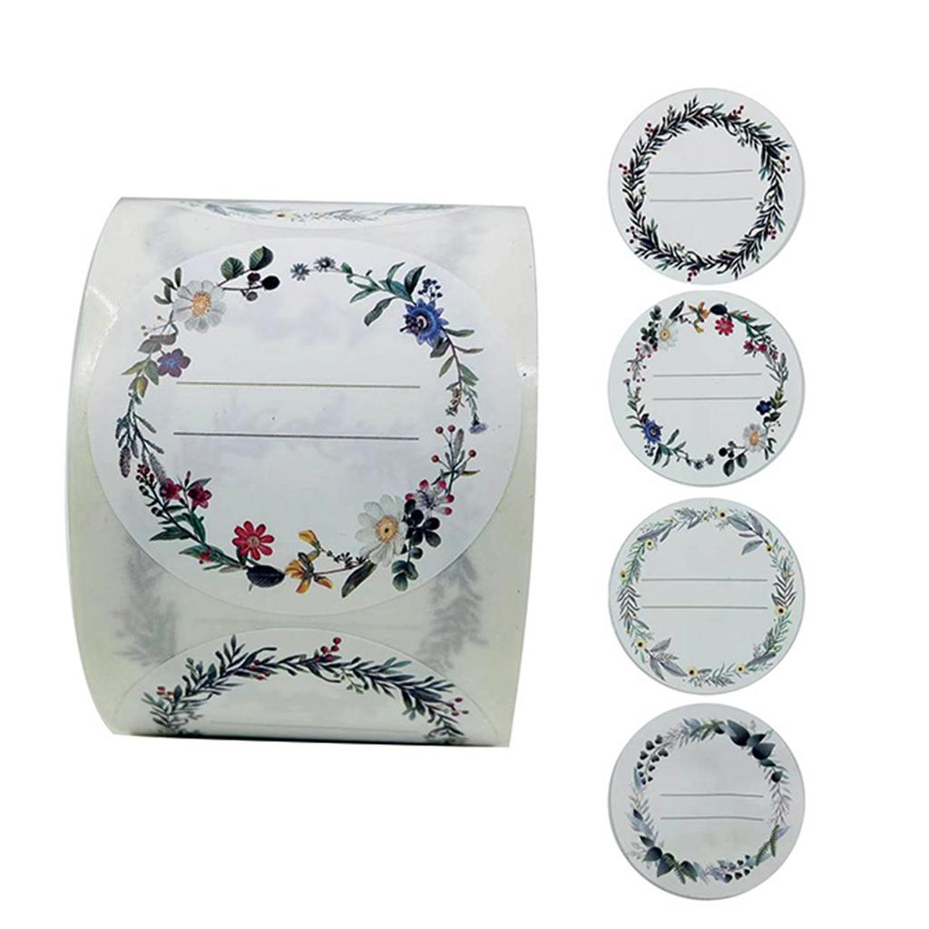 Self-Adhesive Labels 5cm Round Stickers Canning Labels Jar Labels Food Labels Cosmetics Labels Writeable Label for Craft