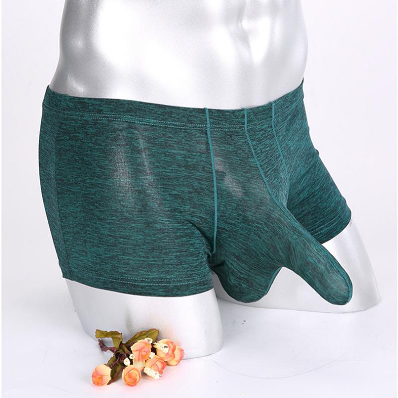 Mens Sexy Bulge Pouch Underpants Elephant Nose Boxer Briefs Underwear Trunks