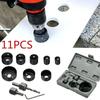 11Pcs Hole Saw Kit Durable Carbon Steel Metal Circle Power Drill Hole Cutter for Wood PVC and Plastic