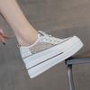 Popular Single Inner Height Increase Thick-soled White Shoes Women's 2025 Summer New Versatile Small Casual Sports Shoes