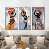 African Black Women Poster Print Abstract African Women Dance Canvas Painting Wall Art Picture for Living Room Home Decoration