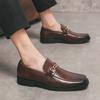 Men Casual Shoes Leather Loafers Office Dress Shoes for Men Driving Brogue Shoes Slip On Party Fashion Shoes Man Oxford Shoes