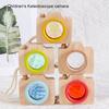 Useful with Hanging Rope Colors Cognition Exquisite Workmanship Parent-child Interactive Wooden  Camera Kaleidoscope Toy for Baby