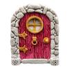 Tale Tree Wooden Door Outdoor Miniature Courtyard Door Tree Decoration Courtyard Accessories Ornament