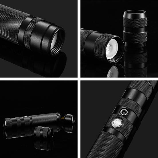 1/2Pcs RGB Lightsaber Alloy Handle Rechargeable Retractable Swing Dueling LED Light Up Stick Toy Cosplay Performance Prop Kids Movie Fans Gift