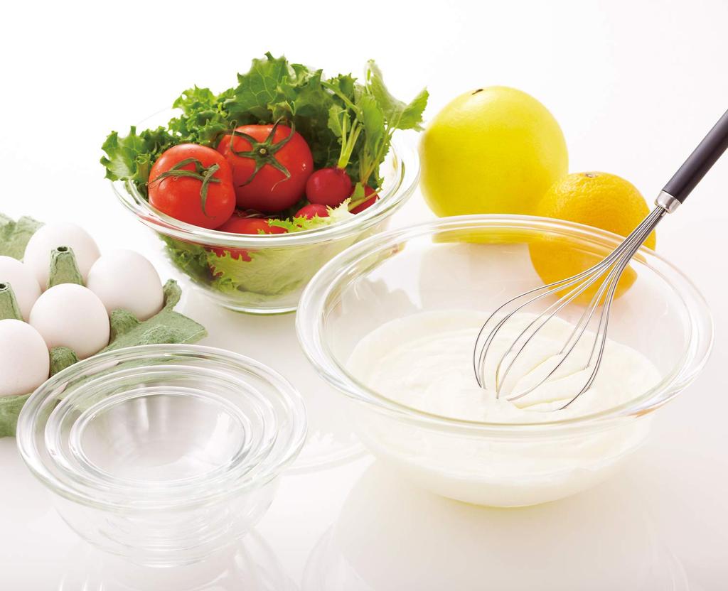 Iwaki AGC Techno Glass Heat Resistant Glass Bowl Round Outer Diameter Safe Wide Mouth Design for Easy Mixing of Ingredients Low Center of Gravity