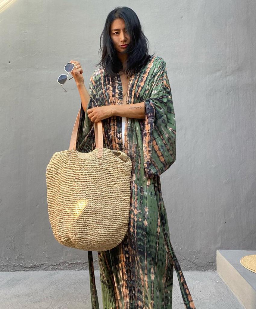 European-American Cotton Print Sun Protection Shirt & Bikini Cover-Up