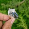 Распродажа ко Дню матери Кольцо-обещание с лабрадоритом Юбилейное кольцо из стерлингового серебра 925 пробы
