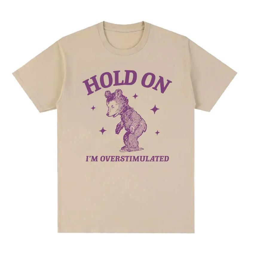 My Tummy Hurts Funny Raccoon Graphic T Shirt Weird Meme Men Women Tops T-shirts Fashion Harajuku Casual Cotton Oversized T-shirt