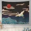 Home Decoration Japanese Ukiyo-e Tapestry Kanagawa Surf Hanging Cloth Wine Shop    Painting