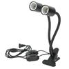 UVA UVB Reptile Light LED Double Headed E27 Lampholder Gooseneck Universal Head Heating Lamp with