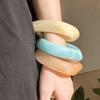 Acrylic Geometric Chunky Bangles Colorful Wristband New Charm Bracelet  Women