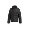 Casual Print Hooded Warm Windproof Down Jacket Men Outerwear Black EI9714