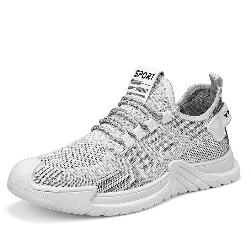 Fashion Spring and Summer New Mesh Breathable Men's Shoes with Soft Soles and Anti Slip Running Sports and Leisure Shoes, Thin Version