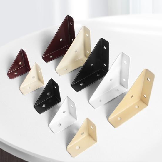 4Pcs 90 Degree Gusseted Angle Connector Brackets Rustproof Corrosion Resistant Gusset Corner Brace Fasteners