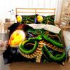 Seven Dragon Ball Goku Bedding Set,Saiyan Son Goku Duvet Cover 3D Print Bed Set Quilt Cover Bedroom Bedclothes