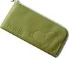 Long Italian Genuine Coin Bill Purse [SNOOPY] Wallet, Wallet, Leather, Leather, Women's, Men's, Ultra-thin L-shaped Zipper, Purse, (Green) [Item]