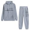 Autumn Winter Woman Tracksuit Hoodies+Sweatpants 2-Piece Fashion Causal Jogging Sweatshirt Clothes Pullover Fleece Pant Sets