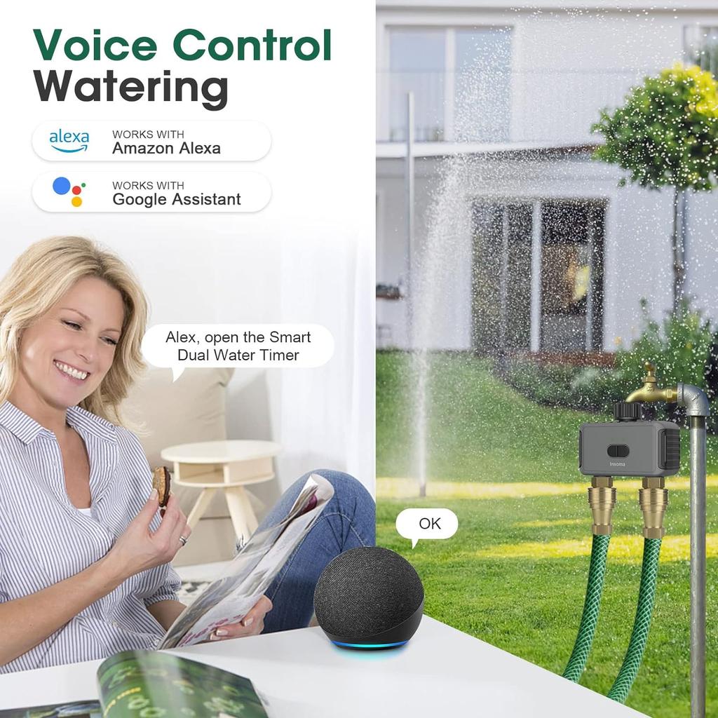 Garden Irrigation Watering System, Automatic Water Timer, Remote Sprinkler Programmer