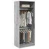 VidaXL Wardrobe Sonoma Grey 80x50x200 Cm Engineered Wood, Storage Cabinet, Wardrobe Organizer, Closet, 3307797