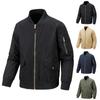 Men'S Jacket Loose Zipper Coat Flight Jacket Men'S Casual Cardigan Coat