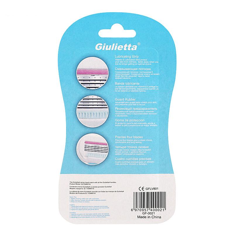 Razor Blade For Women 4pcs/lot 4 Layer Stainless Steel Shaving Blades Safety Beauty Shaver Female