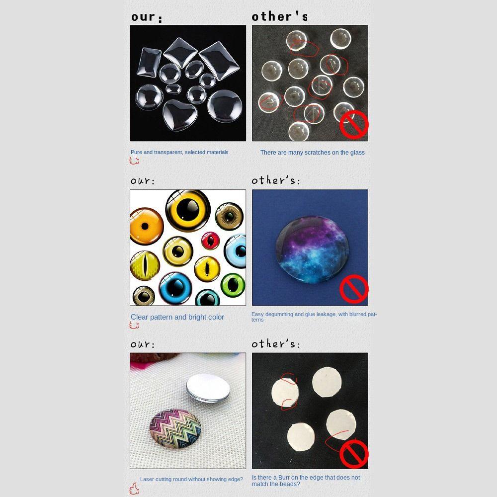 20pcs/10pairs Crystal Puppet Crystal Eyes 6mm-20mm Glitter Crystal Eyes  DIY Doll Accessories