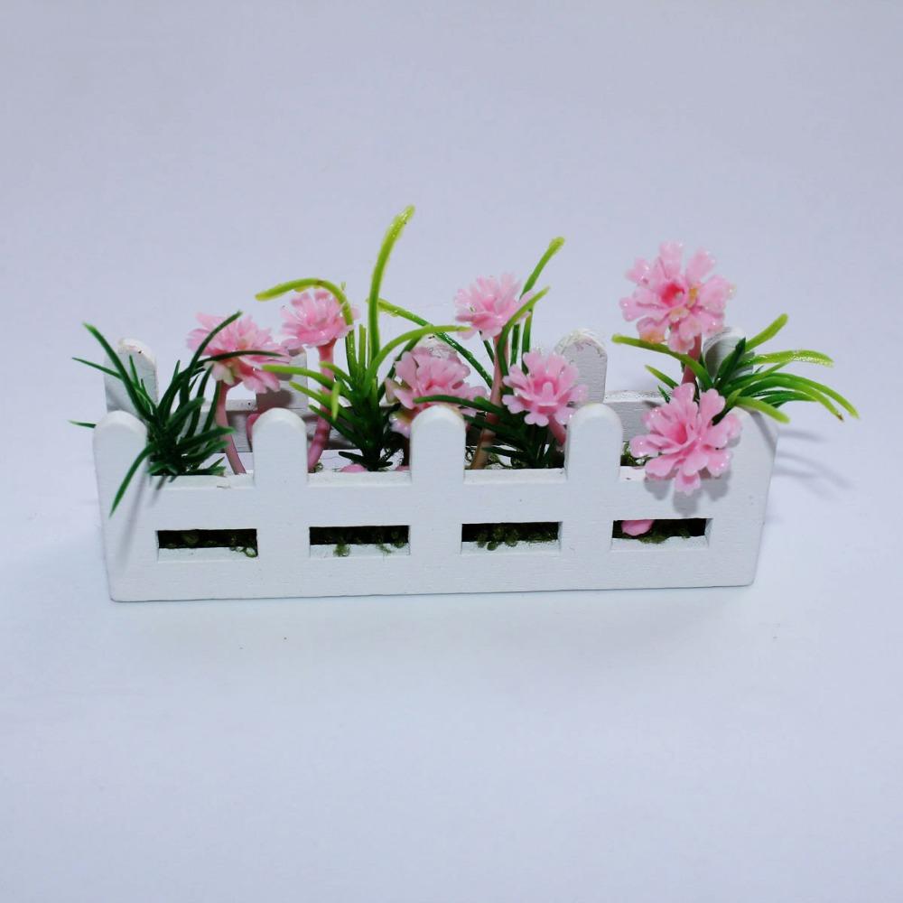 1:12 Scale Miniature Potted Plants Lifelike Artificial Doll Plants Fake Daisy  Children